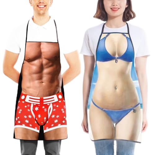 Asgens Delantal Divertido para Barbacoa para Hombre, Chef, Cocinero, Regalo de Cumpleaños para Marido, Esposa, Padre, Madre, Amigos, Punta Negra., M