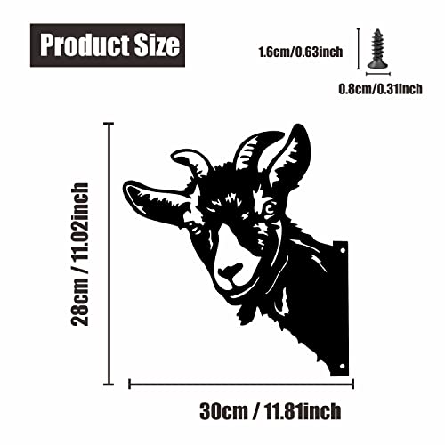 Yungeln Peeping Goat Metal Art Farm Garden Decor Garden Fence Decoration Outdoor Decoration For Farmhouse,Yard,Lawn #TOP1