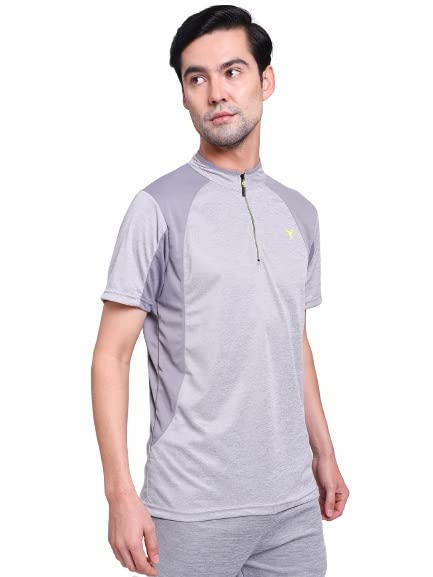 Image of TECHNOSPORT Men's Polyester Slim Fit T-Shirt