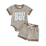Generisch 2026 elegantes y cómodos trajes de niño de dos piezas para ocio y uso diario, beige, 6-9 meses