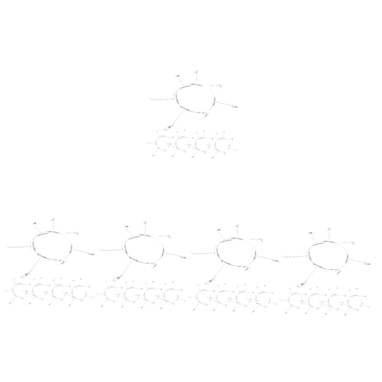 GALPADA 5 Sets Fishing Wire Leader Kit High Strength Wire Leaders for Tracer Rigs