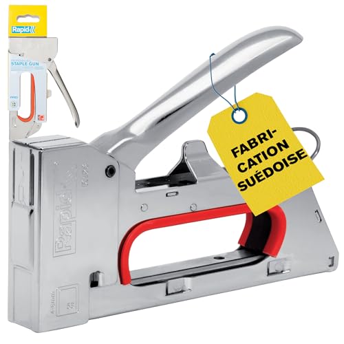 Rapid - Agrafeuse PRO R153 pour Agrafes N°53 de 4-8 mm, Agrafeuse pour Tissus avec Poignée Ergonomique, 100% Acier, Recharge Facile, Fabriqué en Suède - Emballage FSC (5001665)