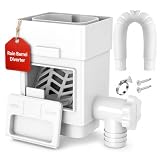 Premium Rain Barrel Downspout Diverter Rain Water Collection System Kit, Gutter Downspout Adapter with Filter, Adjustable Connector Hose, Fits Round & Square Downpipes for Rainwater Harvesting
