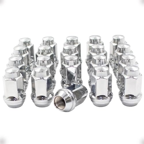 Image of Wheel Accessories Parts Set of 20 1 /2-20 Lug Nuts OEM Style Replacement for 6L2Z-1012-BA 611-094 Wheel Lug Nut (Chrome)