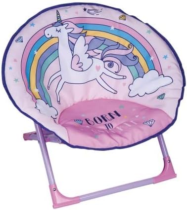 Adorable Unicorn Pink Foldable Chair Seat Sparkly & Colourful Chair Kids Girls Room