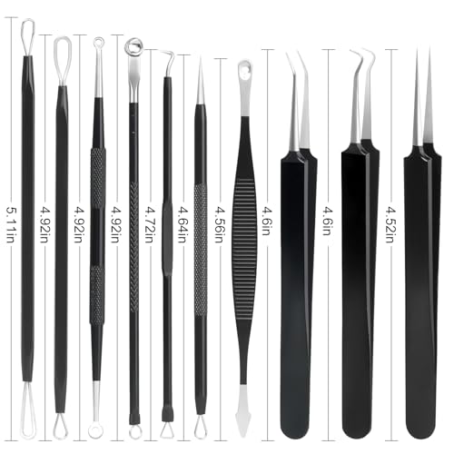 Baxrou FCZ Pimple Popper Tool Kit,10 Pcs Professional Blackhead Remover Comedones Extractor thumb #6