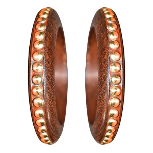 Image of Handmade Natural Wooden BangleHandmade Bracelet Vintage Simple Round Natural Wooden Bracelet Bangle for Women Jewelry.