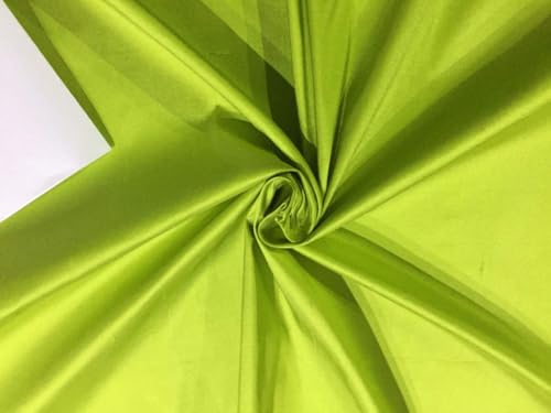 Soie Dupion vert chartreuse tissu au mètre de 137,2 cm de large