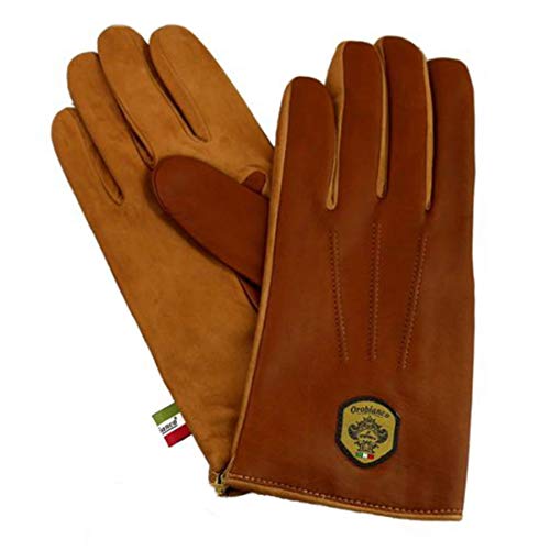 [オロビアンコ] メンズ手袋 ORM-1531 Leather glove 羊革(ラム)/ウール L.BROWN/CAMEL サイズ：8.5（24ｃｍ） ライトブラウン キャメル 茶色