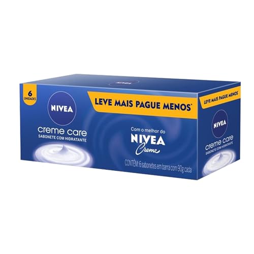 NIVEA Sabonete em Barra Creme Care Promo 6 un. 90g - Limpa e deix...