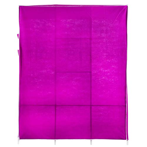 Image of 6+2 Shelves Fancy and Foldable Collapsible Closet Cabinet Cloth Rack Printed Wardrobe 88206 (Standard, Pink) Storage Unit