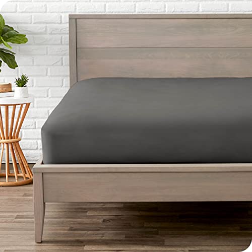 Bare Home Fitted Bottom Sheet Small Single Size, Premium 1800 Ultra-Soft Microfibre Sheet, Wrinkle Free, Deep Pocket