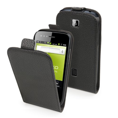 MUVIT - Muvit étui clapet slim S PU grainé noir pour Wiko Cink