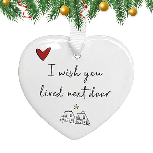 Herz Anhänger Deko Aus Keramik, I Wish You Lived Next Door Ornament,...