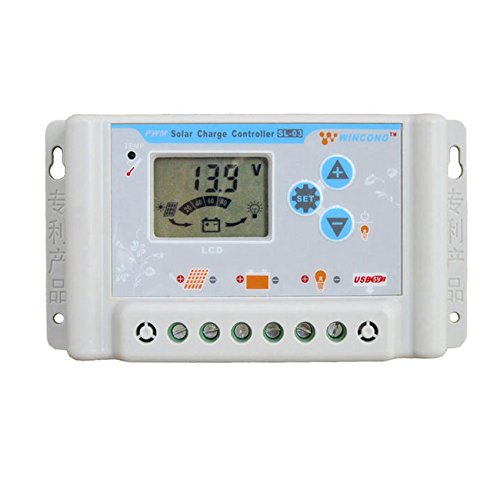 ZHC Solar Charge Controller 20A/30A for Lithium Battery with USB, LCD (20A, 12V / 24V)