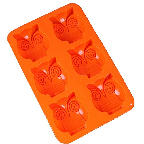 Yunko 6 Owl Silicone Cake Baking Mold Cake Pan Muffin Cups Handmade Soap Moulds DIY Tool