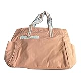Peach Thirty One Large Canvas Tote Bag with Zipper and Interior and Exterior Pockets