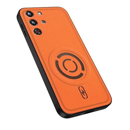 MTRIEBA Magnetic Phone Case for ZTE Nubia RedMagic 10 Pro, Orange