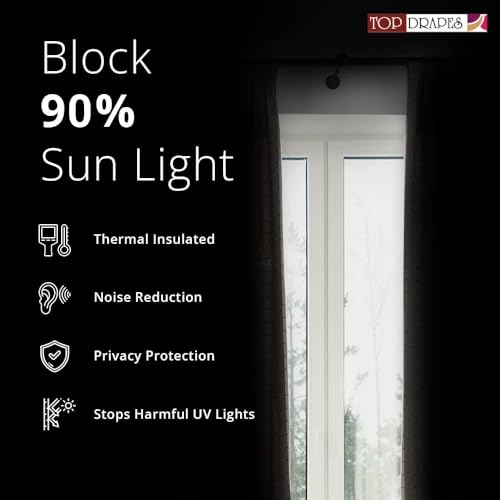 Image of 80-90% Blackout Door Curtains with Tie Back 8 feet 2 Pcs| Room Darkening, Thermal Insulated, Noise Reducing Heavy Polyester Solid Curtains (Aqua Blue Colour)
