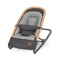Maxi-Cosi Kori 2-in-1 Baby Bouncer Chair, 0 – 6 Months, up to 9 kg, Newborn Bouncer, 3 Recline Positions with One Hand, Lightweight & Compact, Easy-in Harness, Comfy Newborn Pillow, Essential Graphite
