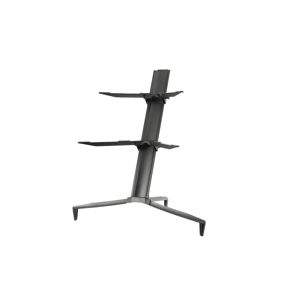 Ecutee Black 2 Tiers Keyboard Stand For Digital Pianos Adjustable Height, Electronic Keyboard Aircraft Stand Rack, Aluminum Alloy 100Cm Height