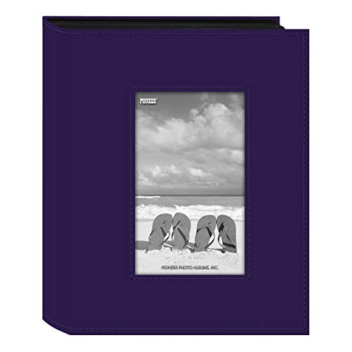 Pioneer Sewn Leatherette Frame Photo Album, Bright Purple