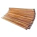 Produktbild JZK 18-Paar / 36 Stück Bambus Stricknadel-Set für Anfänger und Profis, 2mm-10mm, Länge 35cm, stricknadeln kinder anfänger, Nadel Set zum stricken, Stricknadeln Holz set für Wolle