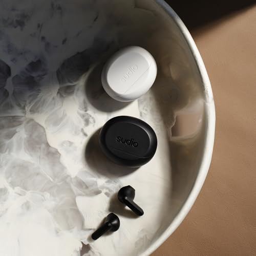 Image of Sudio A3 All-Day Wireless Earbuds - 25H Playtime, Bluetooth Earphones 5.4, Sweat & Splashproof, Balanced Sound, Clear Calls with Enhanced Mics, USB-C Charging, Made from Recycled Plastics (White)