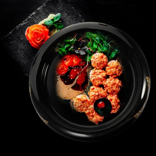 Plato redondo de sushi estilo japonés de plástico mediano miniatura 5