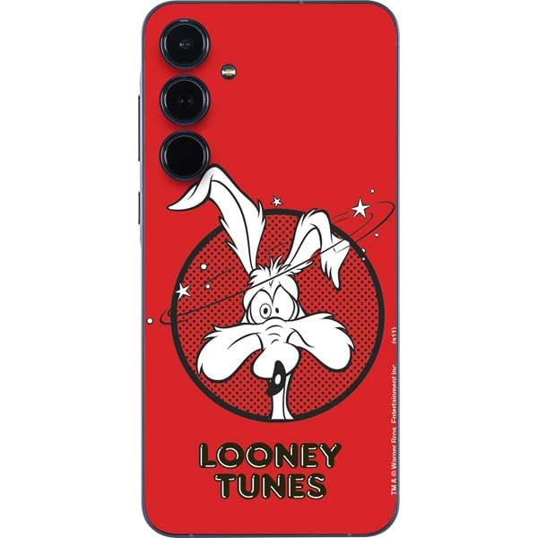 Skinit Decal Phone Skin Compatible with Galaxy A36 5G - Officially Licensed Looney Tunes Wile E Coyote Stars Design