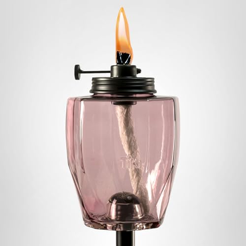 TIKI Adjustable Flame 64" Glass Torch – Pink Decorative Lighting for Outdoor Lawn, Patio & Garden | Includes Snuffer & Long-Lasting Wick | Weather-Resistant Design - Image 7
