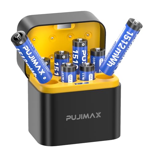 PUJIMAX Rechargeable AAA Batteries Lithium 1512mWh High Capacity 1.5V Lithium