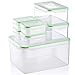 Chef's Star 14 Piece Stackable, Microwavable Food Storage Containers with Leak-proof Locking Lids-PBA Free| 1 x 7L (237 oz.), 2 x 1.4L (48 oz.), 4 x 300ml (10 0z)