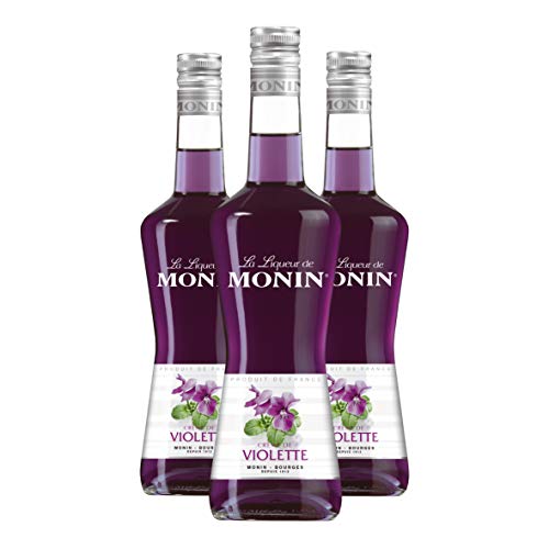 Preisvergleich Produktbild MONIN Crème de Violette - Liqueur, 3er Pack