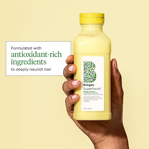 Briogeo Superfoods Banana + Coconut Nourishing Conditioner, Replenish Dull, Dry Hair And Supports Healthy Hair And Scalp, Vegan, Phalate & Paraben-Free, 12.5 Ounces #TOP1
