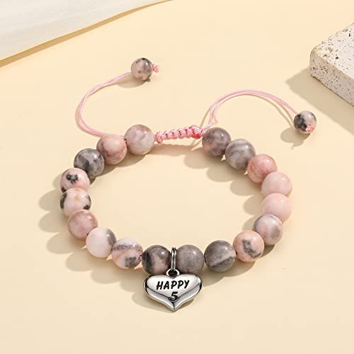Image of MIXJOY Happy Birthday Gifts for Women, Birthday Braided Beads Bracelet Gifts for Turning Age Daughter Granddaughter Niece