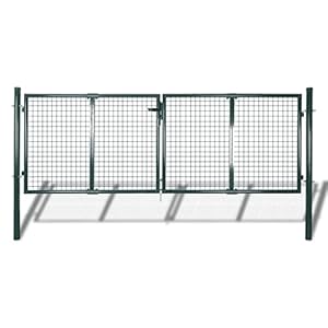 vidaXL Gartentor Doppeltor 289x125/306x175cm
