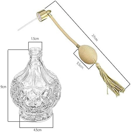 Clear Crystal Vintage Perfume Bottle Glass Container Atomizer Long Spray Makeup