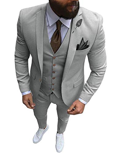 Terno Aesido formal masculino, caimento regular, 3 peças, cor sólida, smoking de formatura, conjunto