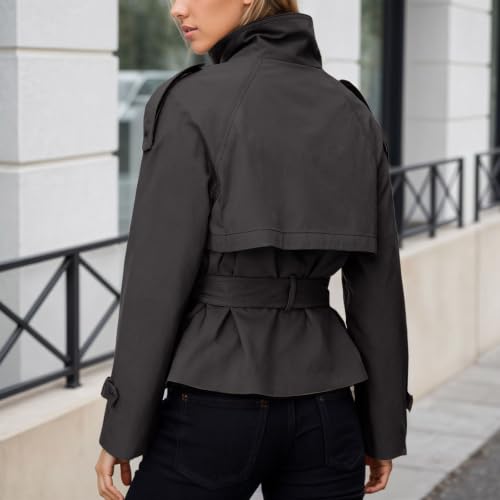 Womens Coats Button Down Clothing Long Sleeve Clothes Plain Tops - image 3