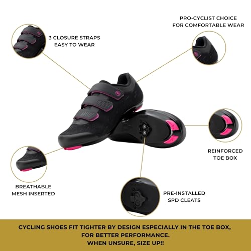 Image of Tommaso Pista SPD Cycling Shoes for Women - Ready to Ride with Pre-Installed SPD Cleats for Spin Classes & Indoor Bikes - Explore Variety Cycling Shoes & Bike Accessories