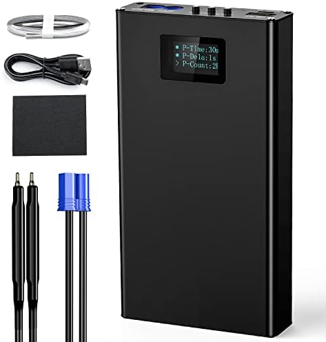 Spot Welder With Clear LCD Screen, Faiuot Upgraded 10000mAh Portable 30 Gear Adjustable Spot Welder Machine, Spot Welding Equipment Energy Storage for DIY Battery