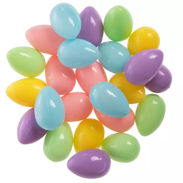 Pastel Mini Eggs for Easter Crafts Decor - Jelly Bean Sized - 20 Pieces