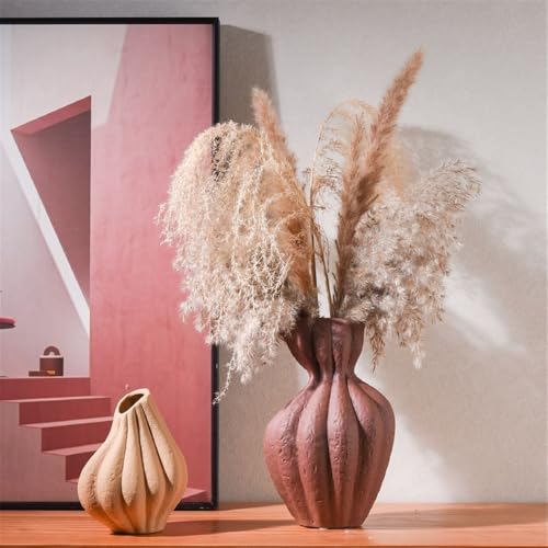 Petit vase en céramique gris pour meuble TV et compositions - 5