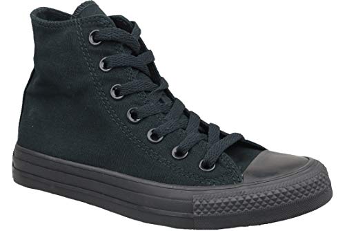 Image of Converse Chuck Taylor All Star Hi Top Black Monochrome Canvas Shoes men's 12