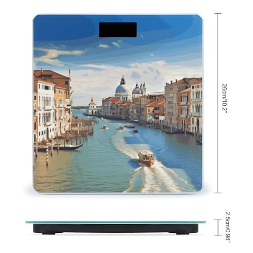 Báscula digital de baño Grand Canal, vidrio templado, 10.2 pulgadas miniatura 2