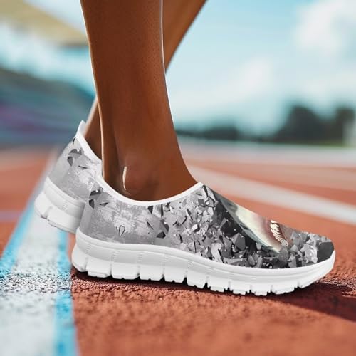 Men's Hands Free Slip-in Sneakers Soft Casual Loafers Walking Shoes Non Slip Outdoor Travel Sports Shoes White Sole Size 5-144