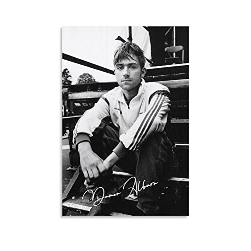 Impression sur toile Damon Albarn décoration murale 30x50cm tableau salon