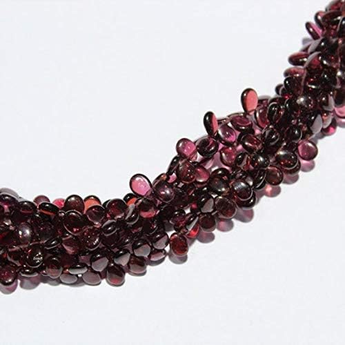 Natural Garnet Pear, Plain Beads Garnet Beads Briolette 4to6mm Approx, 9" Inches Full Strand Wholesale Price