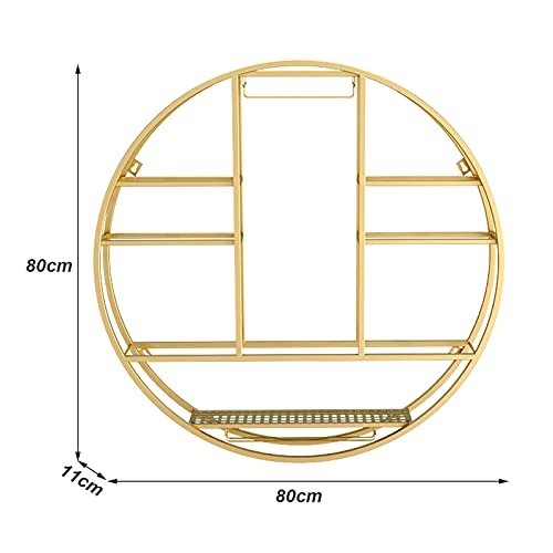 Armoire à champagne murale ronde en métal pour optimiser les petits espaces